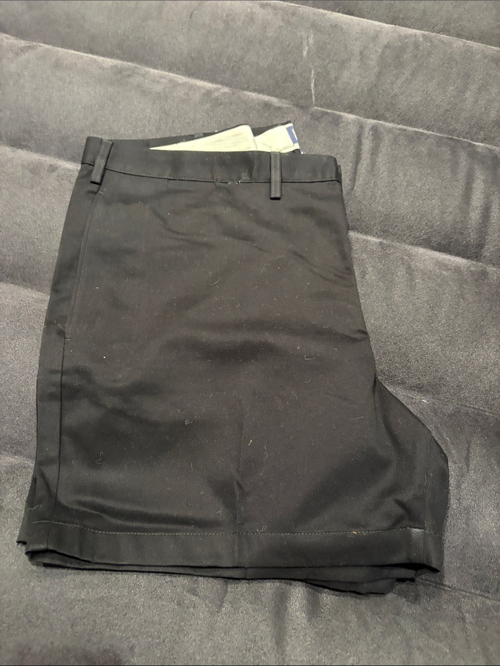 Lands' End Men's Black Stretch Chino Shorts